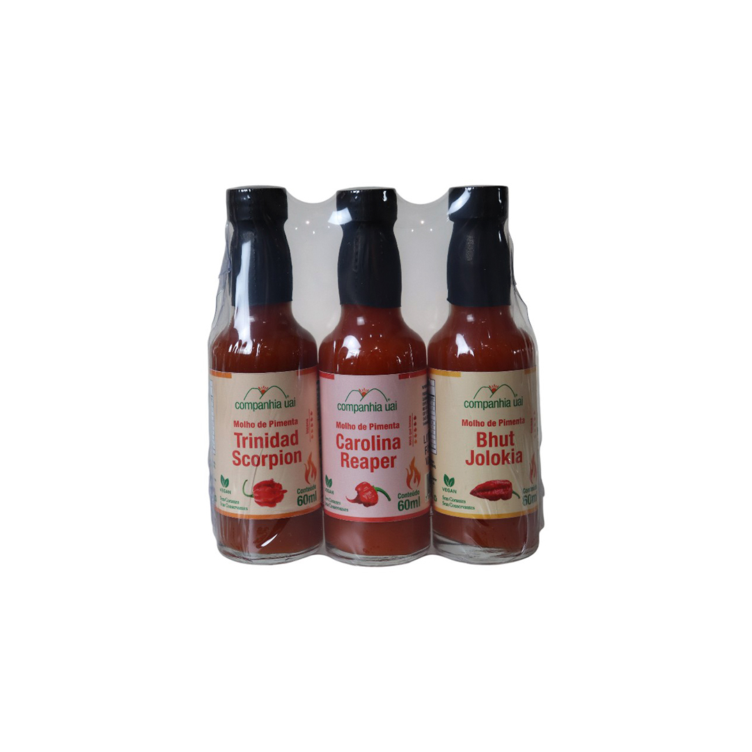 Kit 3 Molhos de Pimentas Nucleares
